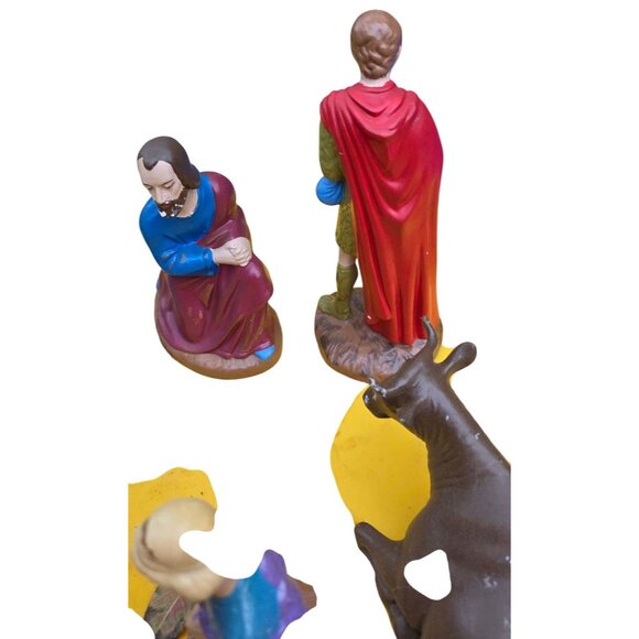 Vintage Nativity Set Holland Mold 12-Piece Hand-Painted 1970s READ - Picture 14 of 16